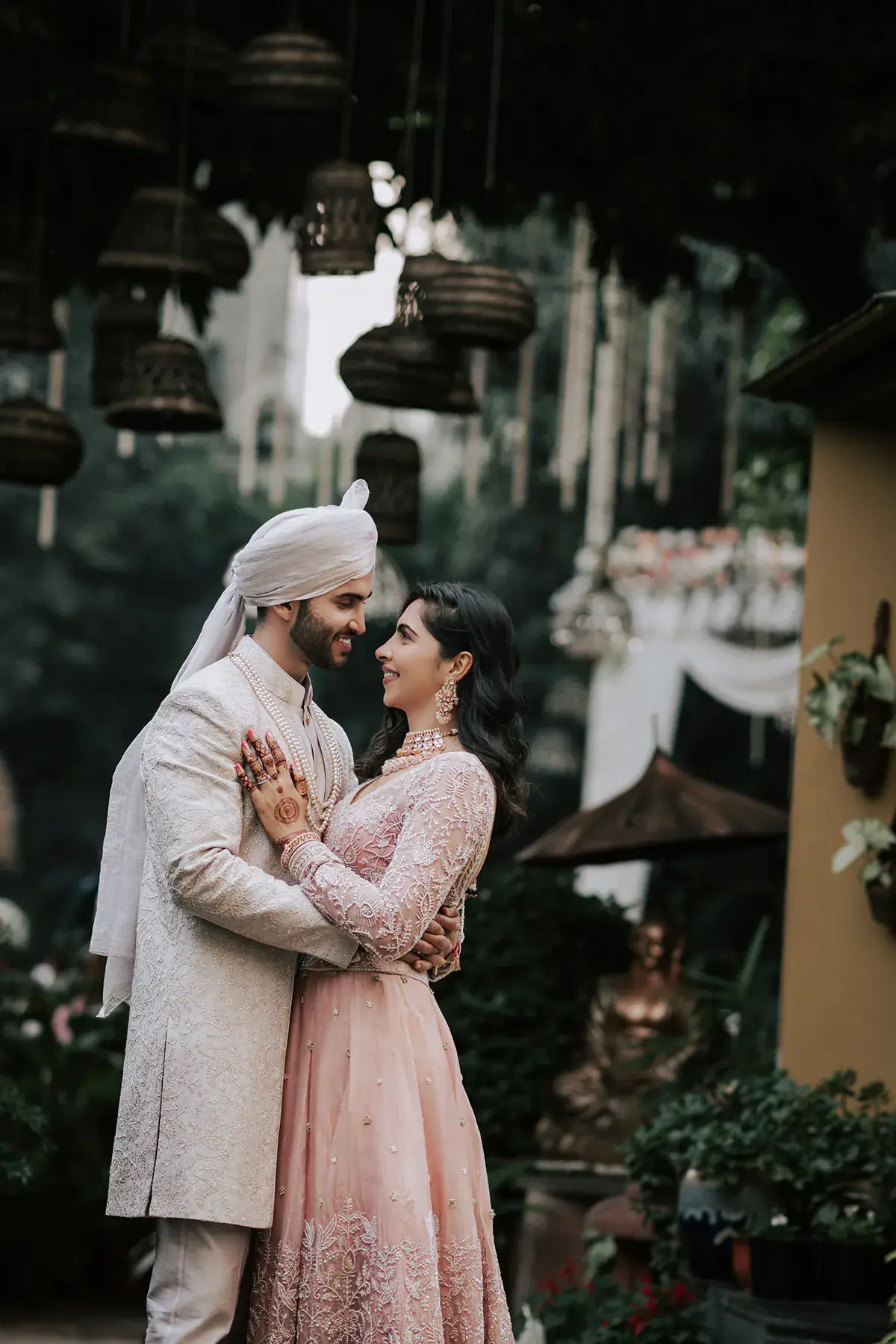 Abhinav and Chitrika together in the garden